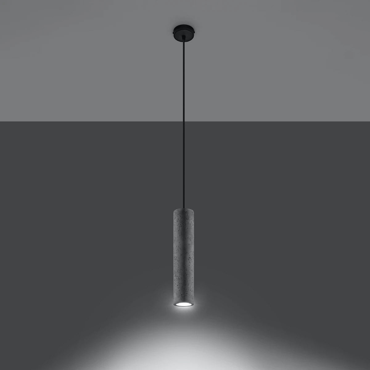 Concrete Pendant Light With Luvo 1 Lamp - Persian Indigo