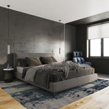 Concrete Pendant Light With Luvo 2 Lamps - Persian Indigo