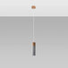 Concrete Pendant Light With Zane 1 Wooden Lamp - Persian Indigo