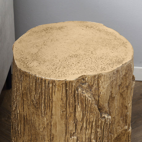 Concrete Side Table 37cm Wide Round - Velmora