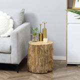 Concrete Side Table 37cm Wide Round - Velmora