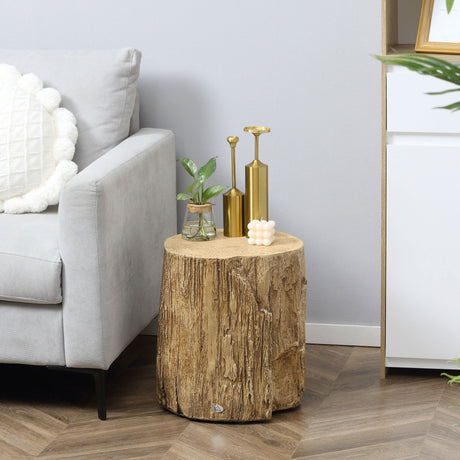 Concrete Side Table 37cm Wide Round - Velmora