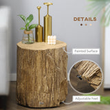 Concrete Side Table 37cm Wide Round - Velmora