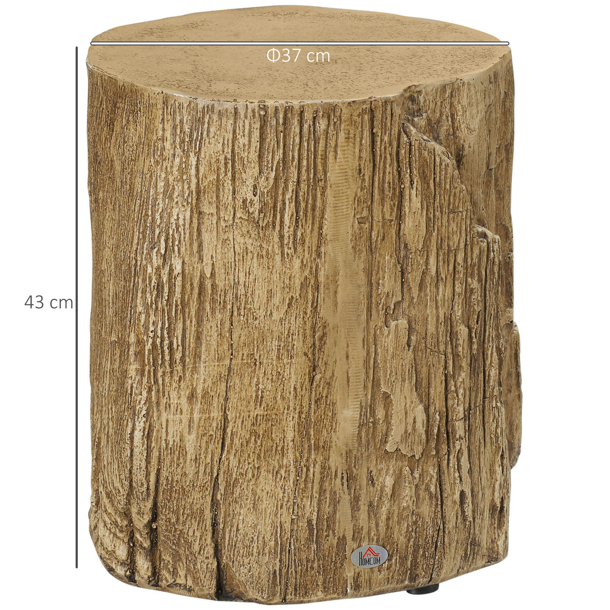 Concrete Side Table 37cm Wide Round - Velmora
