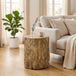 Concrete Side Table 37cm Wide Round - Velmora