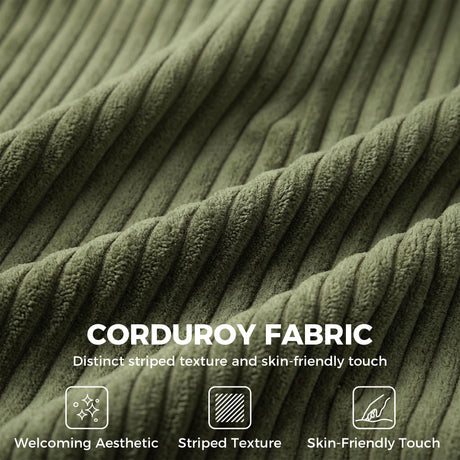 Corduroy Fabric 2 Seater Sofa 170cm Wide - Velmora
