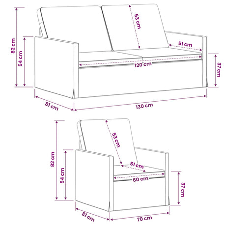 Corduroy Fabric 2+1 Seater Sofa Set 130cm Wide - Vantage Home