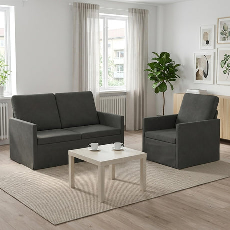 Corduroy Fabric 2+1 Seater Sofa Set 130cm Wide - Vantage Home