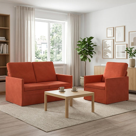Corduroy Fabric 2+1 Seater Sofa Set 130cm Wide - Vantage Home