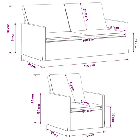 Corduroy Fabric 2+1 Seater Sofa Set 150cm Wide - Vantage Home