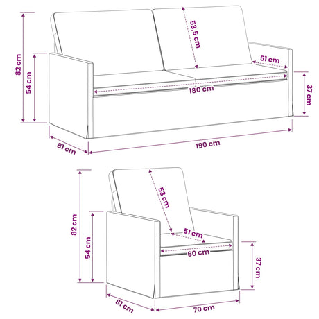 Corduroy Fabric 3+1 Seater Sofa Set 190cm Wide - Vantage Home