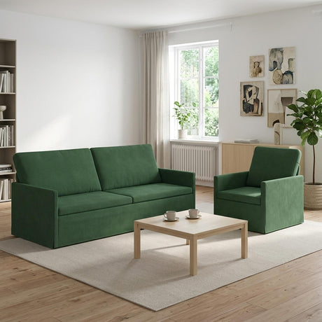 Corduroy Fabric 3+1 Seater Sofa Set 190cm Wide - Vantage Home