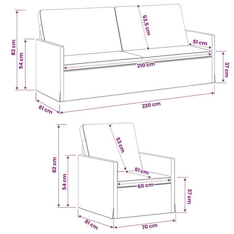 Corduroy Fabric 3+1 Seater Sofa Set 220cm Wide - Vantage Home
