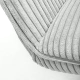 Corduroy Fabric Dining Chairs in Set Of 2 With Black Metal Legs - Denver