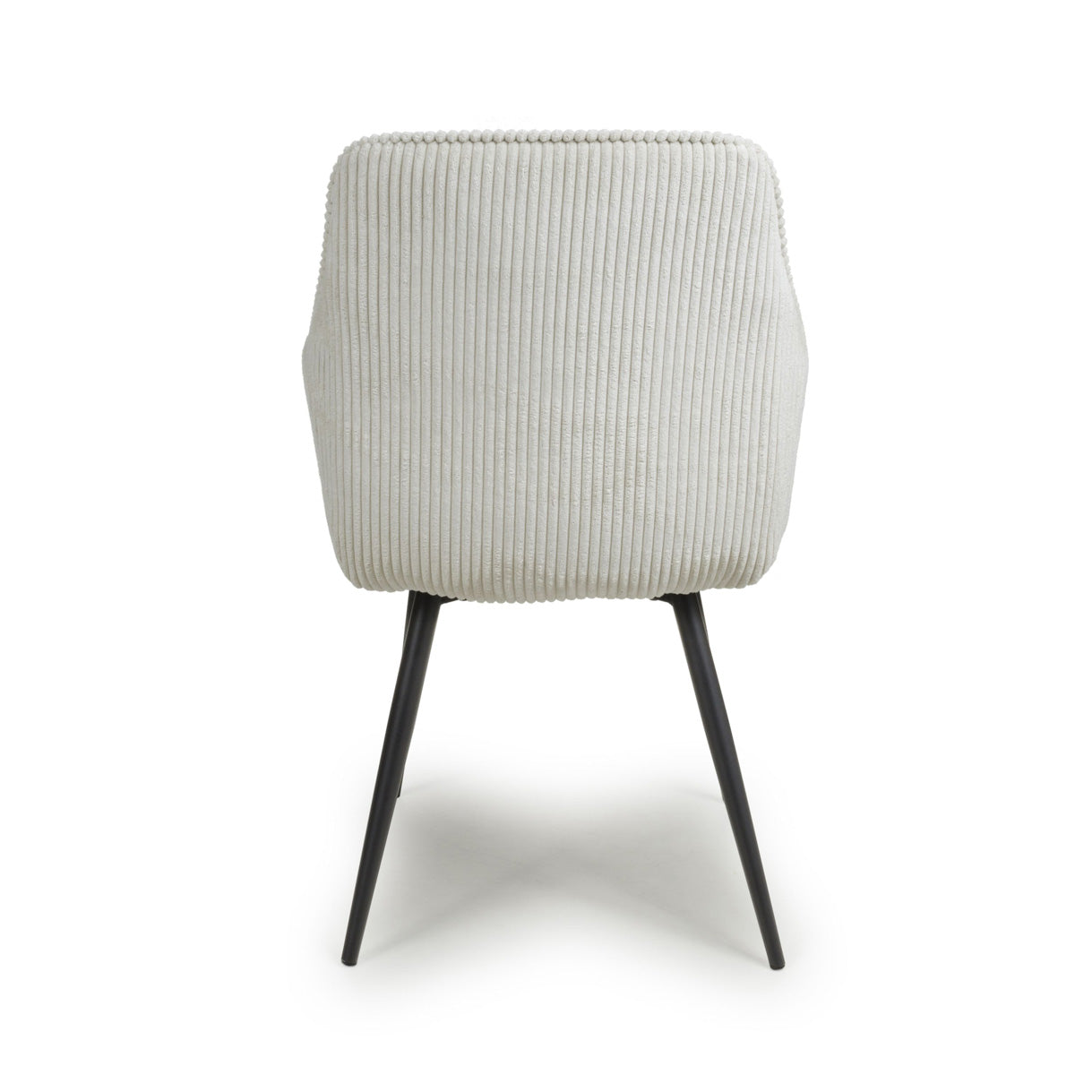 Corduroy Fabric Dining Chairs in Set Of 2 With Black Metal Legs - Denver