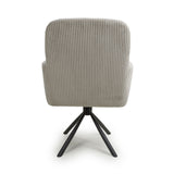 Corduroy Fabric Dining Chairs in Set Of 2 With Swivel Function - Cassidy