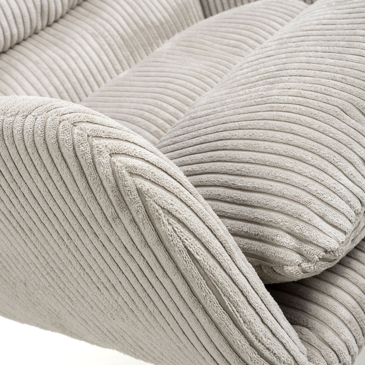 Corduroy Fabric Dining Chairs in Set Of 2 With Swivel Function - Cassidy