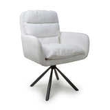 Corduroy Fabric Dining Chairs in Set Of 2 With Swivel Function - Cassidy