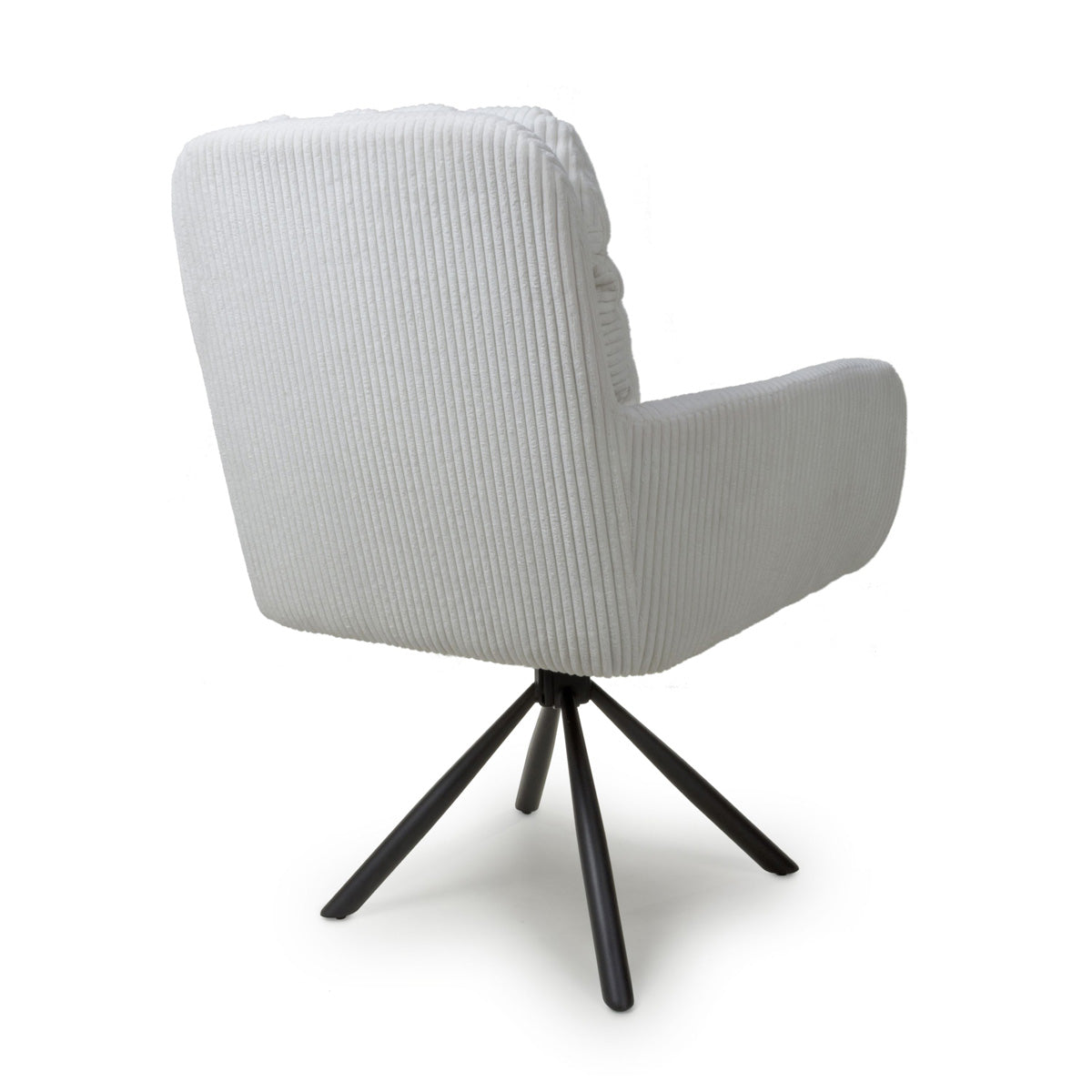Corduroy Fabric Dining Chairs in Set Of 2 With Swivel Function - Cassidy