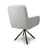 Corduroy Fabric Dining Chairs in Set Of 2 With Swivel Function - Cassidy