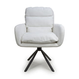 Corduroy Fabric Dining Chairs in Set Of 2 With Swivel Function - Cassidy