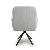 Corduroy Fabric Dining Chairs in Set Of 2 With Swivel Function - Cassidy
