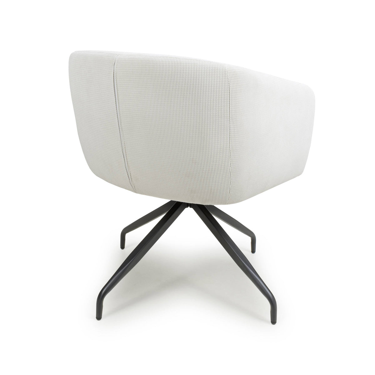 Corduroy Fabric Dining Chairs in Set Of 2 With Swivel Function - Artemis