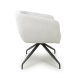 Corduroy Fabric Dining Chairs in Set Of 2 With Swivel Function - Artemis