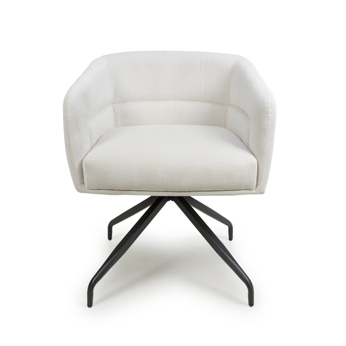 Corduroy Fabric Dining Chairs in Set Of 2 With Swivel Function - Artemis