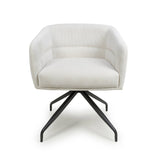 Corduroy Fabric Dining Chairs in Set Of 2 With Swivel Function - Artemis
