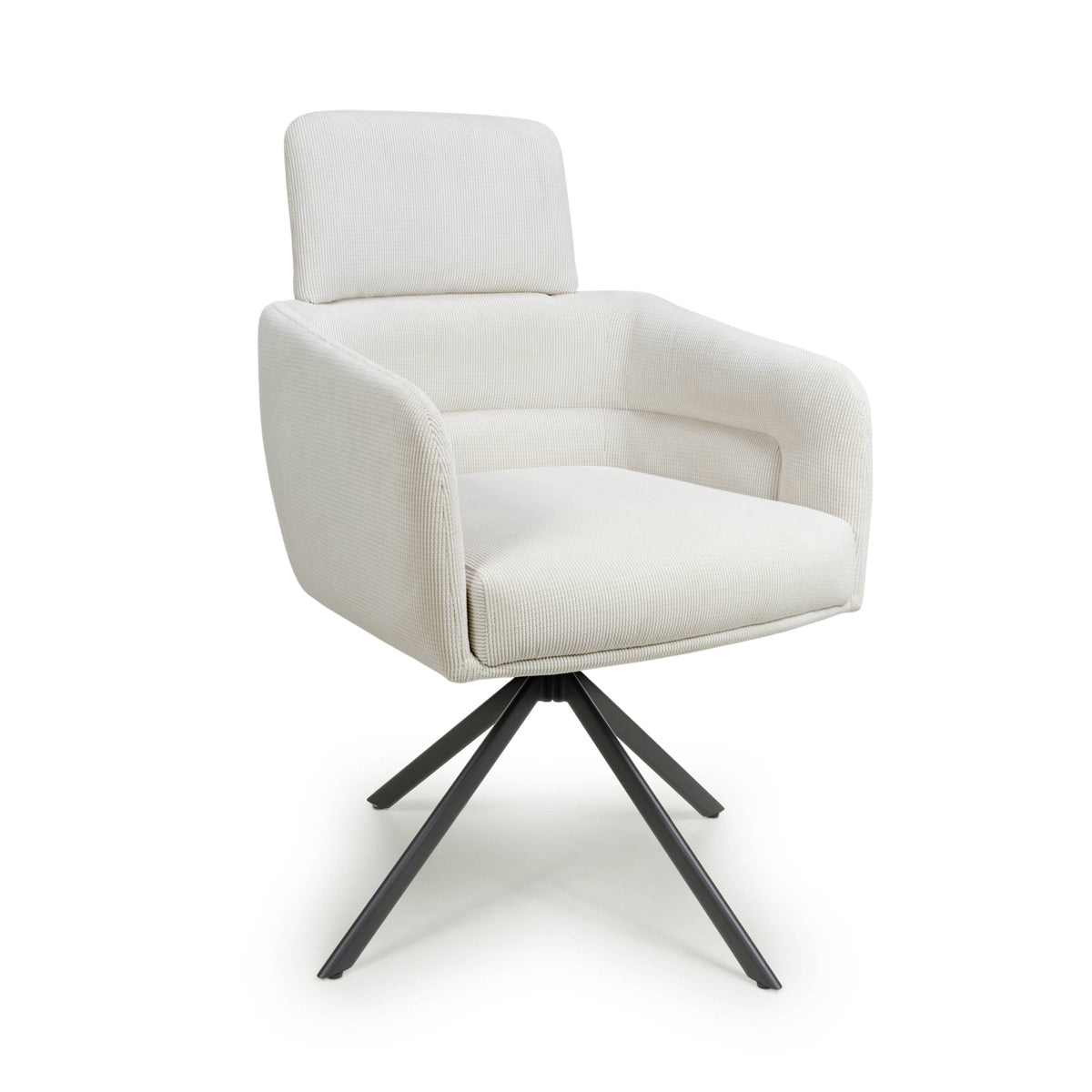 Corduroy Fabric Dining Chairs in Set Of 2 With Swivel Function - Polaris