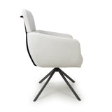 Corduroy Fabric Dining Chairs in Set Of 2 With Swivel Function - Polaris