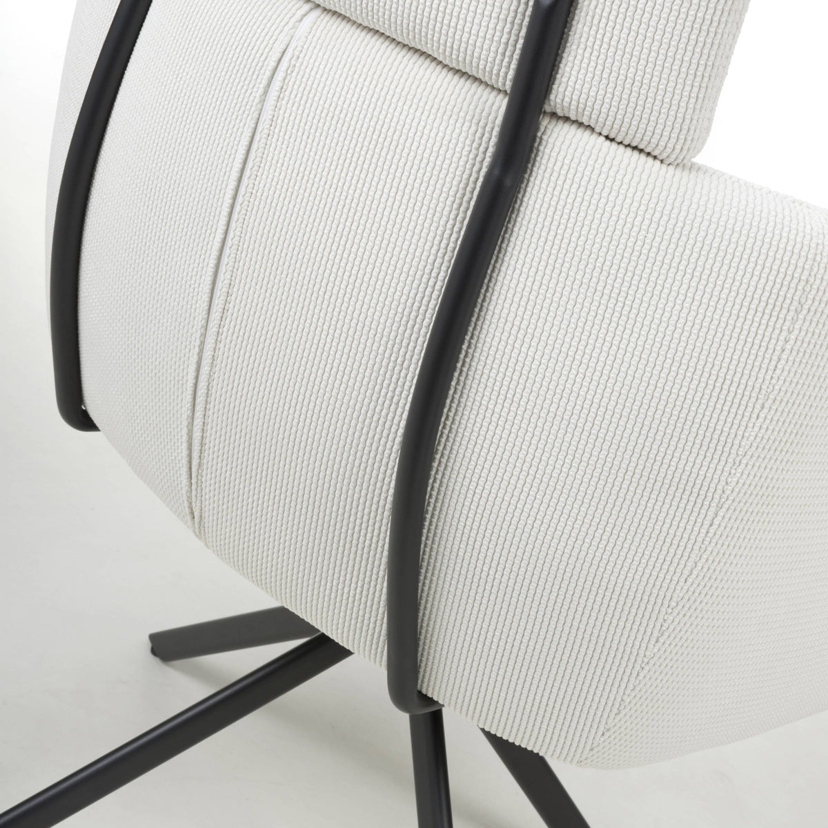 Corduroy Fabric Dining Chairs in Set Of 2 With Swivel Function - Polaris