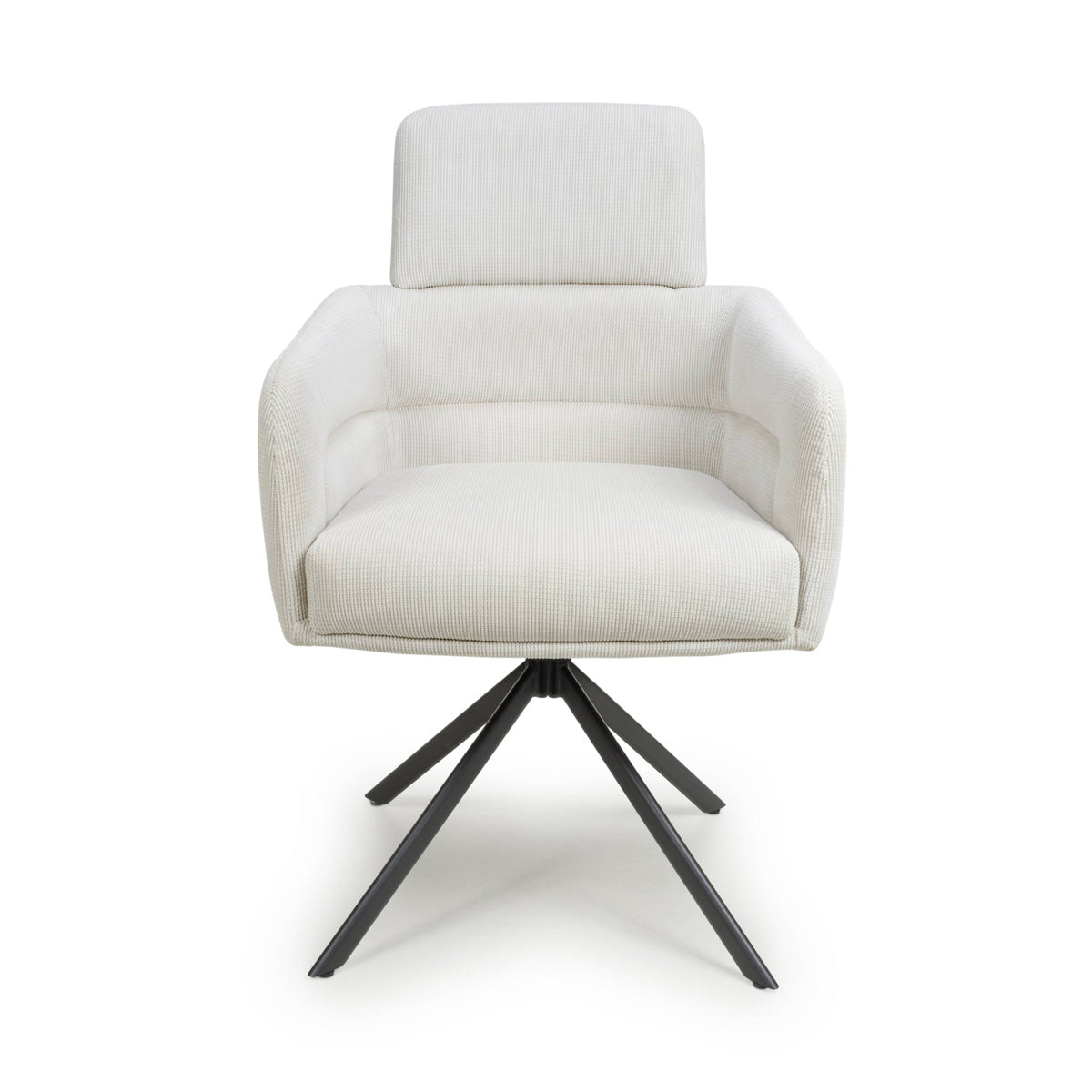 Corduroy Fabric Dining Chairs in Set Of 2 With Swivel Function - Polaris