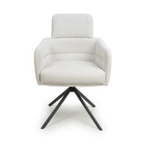 Corduroy Fabric Dining Chairs in Set Of 2 With Swivel Function - Polaris