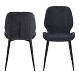 Corduroy Fabric Dining Chairs in Set of 4 - Femke