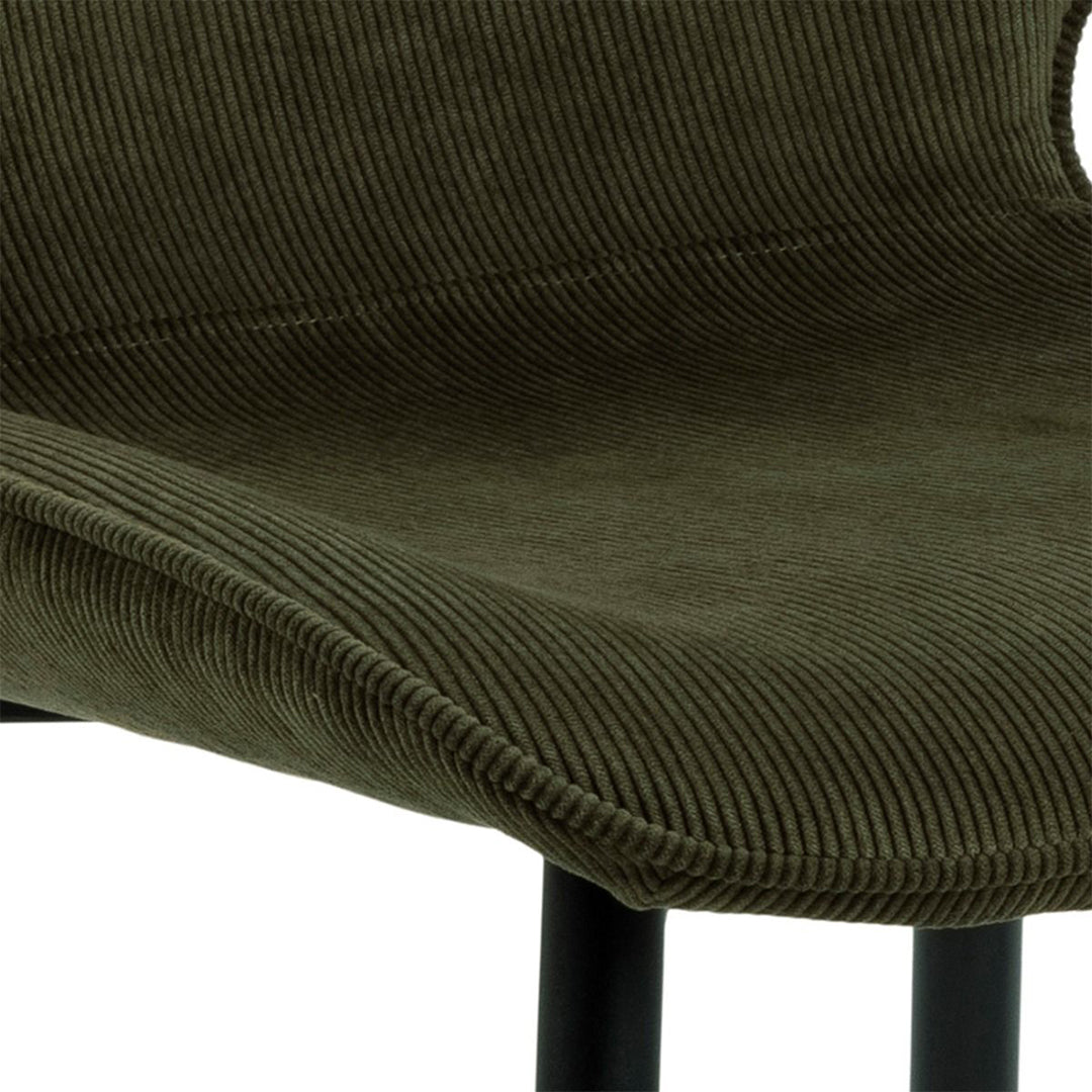 Corduroy Fabric Dining Chairs in Set of 4 - Femke