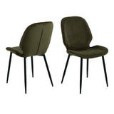 Corduroy Fabric Dining Chairs in Set of 4 - Femke