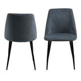 Corduroy Fabric Dining Chairs Set of 4 - Ines