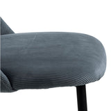 Corduroy Fabric Dining Chairs Set of 4 - Ines