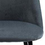 Corduroy Fabric Dining Chairs Set of 4 - Ines