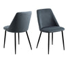 Corduroy Fabric Dining Chairs Set of 4 - Ines