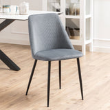 Corduroy Fabric Dining Chairs Set of 4 - Ines
