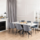 Corduroy Fabric Dining Chairs Set of 4 - Ines