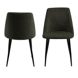 Corduroy Fabric Dining Chairs Set of 4 - Ines