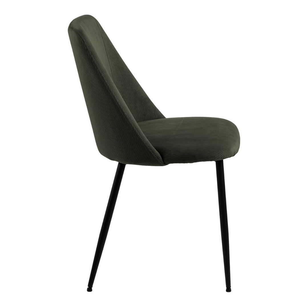 Corduroy Fabric Dining Chairs Set of 4 - Ines