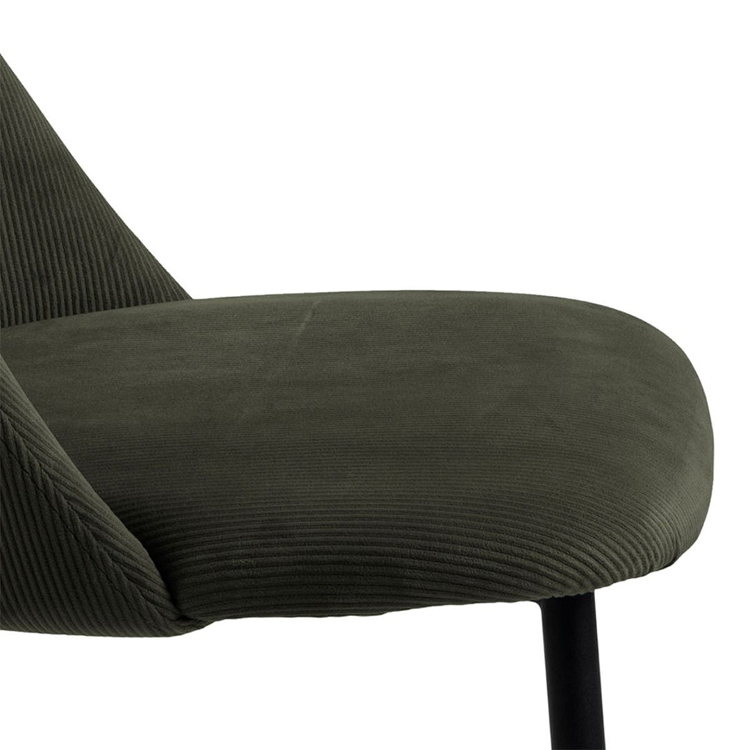 Corduroy Fabric Dining Chairs Set of 4 - Ines