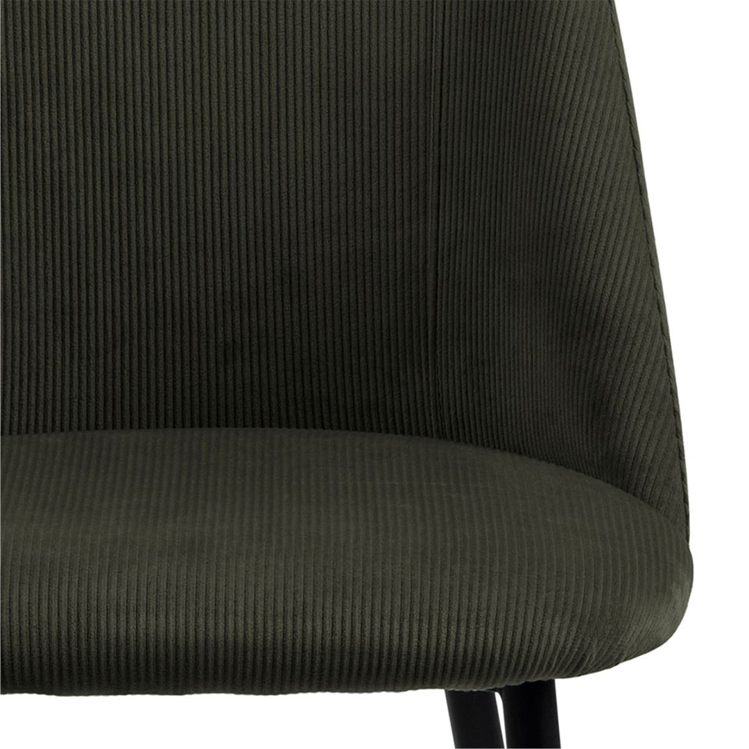 Corduroy Fabric Dining Chairs Set of 4 - Ines