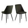 Corduroy Fabric Dining Chairs Set of 4 - Ines