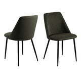 Corduroy Fabric Dining Chairs Set of 4 - Ines